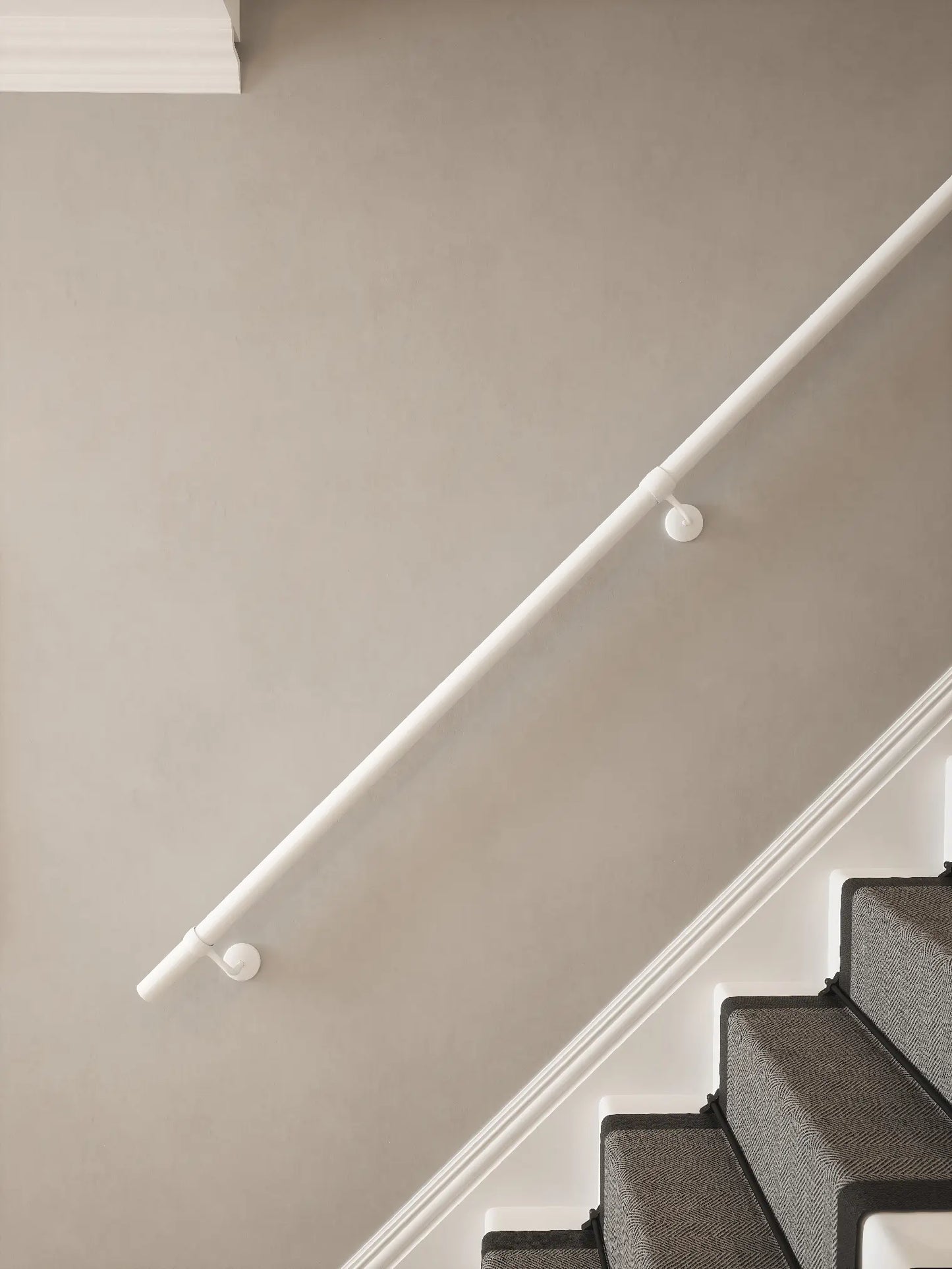 Edstone Matt White Straight Flight Handrail