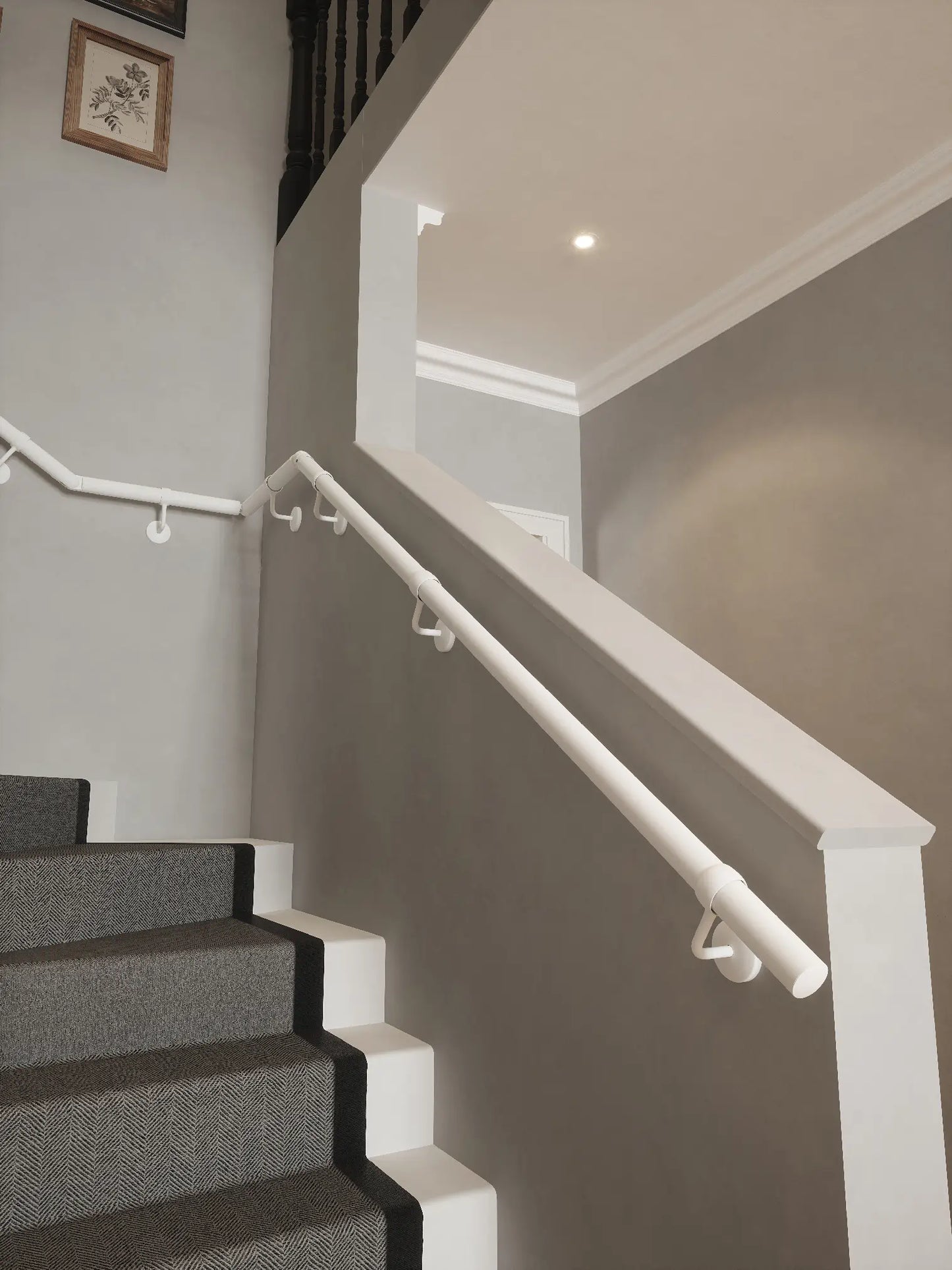 Edstone Matt White Single Winder Handrail