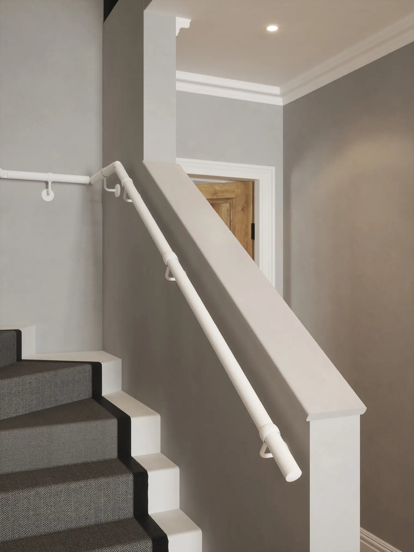 Edstone Matt White Single Winder Handrail