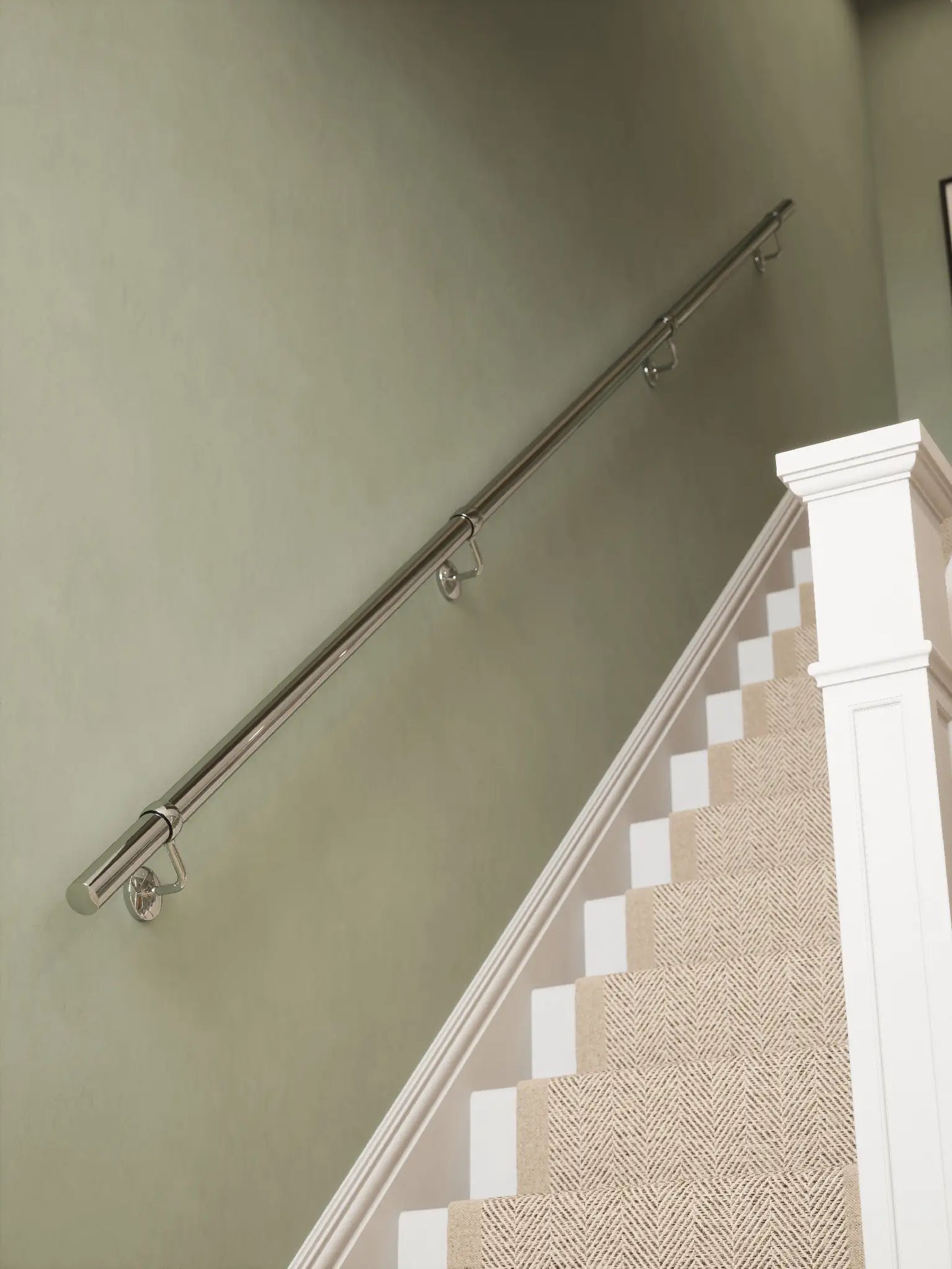 Radway Chrome Straight Flight Handrail