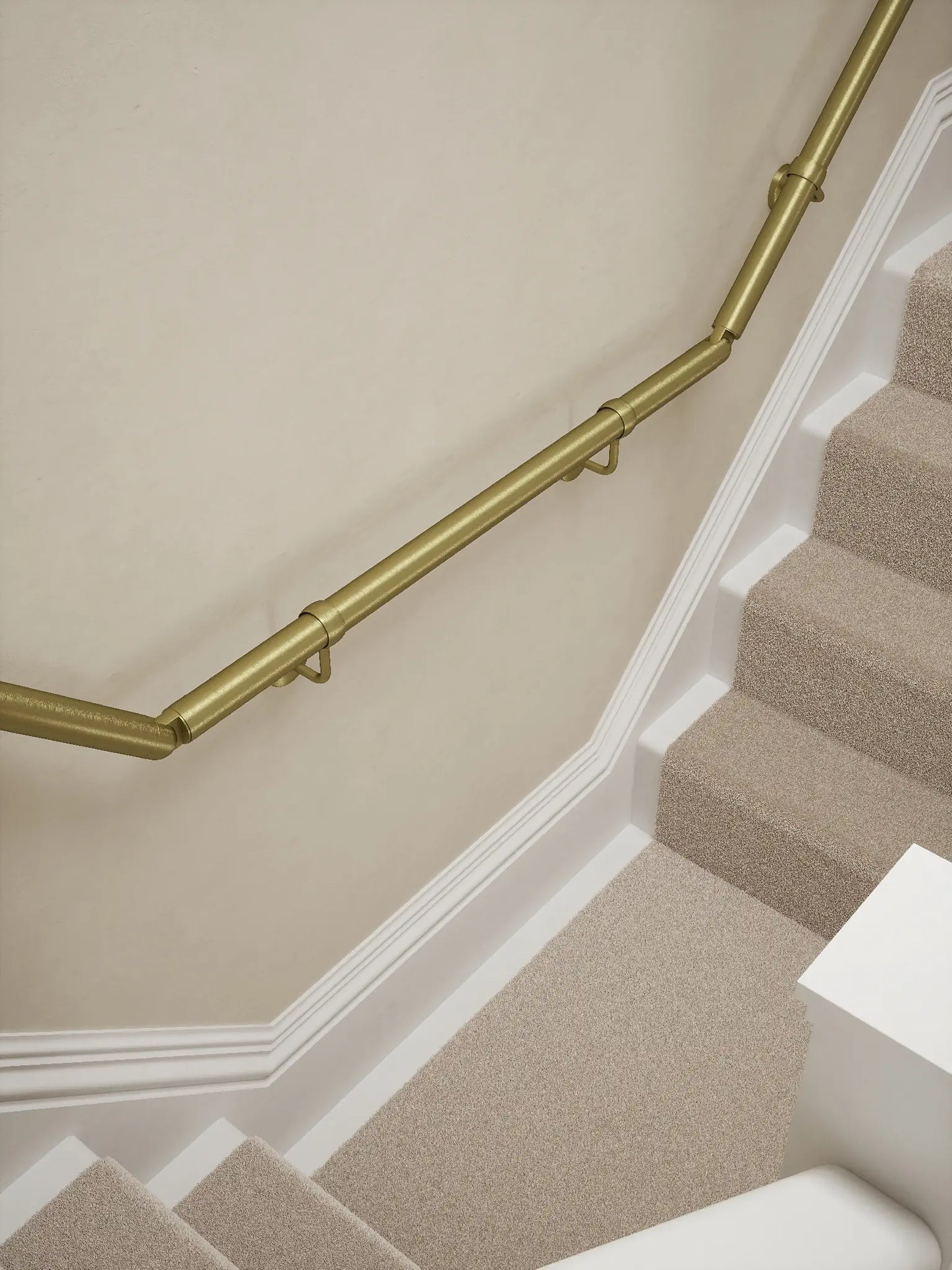 ashorne satin brass t shape handrail system