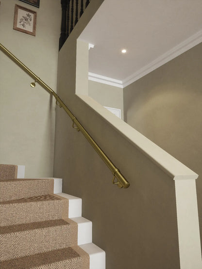 Ashorne Satin brass single winder handrail