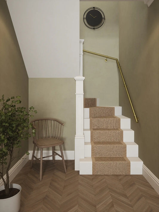 Ashorne Satin Brass Double Winder Handrail