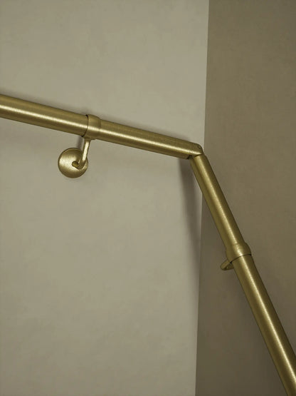 Ashorne Satin Brass Double Winder Handrail