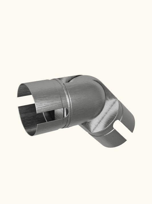 Harbury Brushed Silver Adjustable Elbow