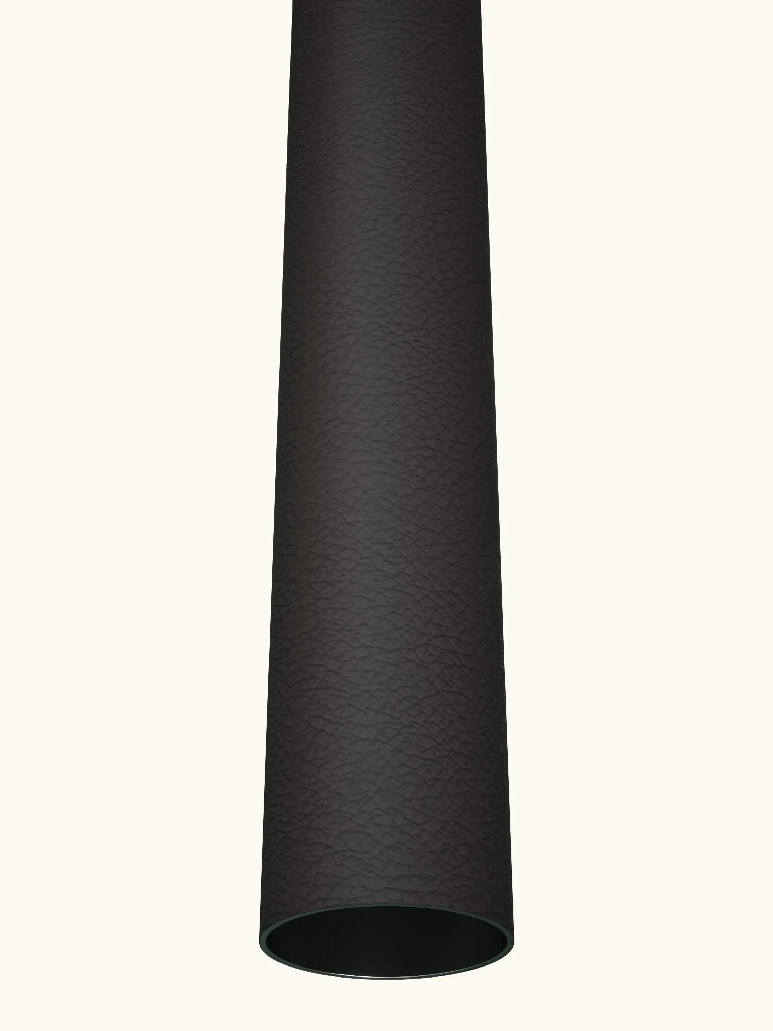 Espresso leather effect handrail pole close up