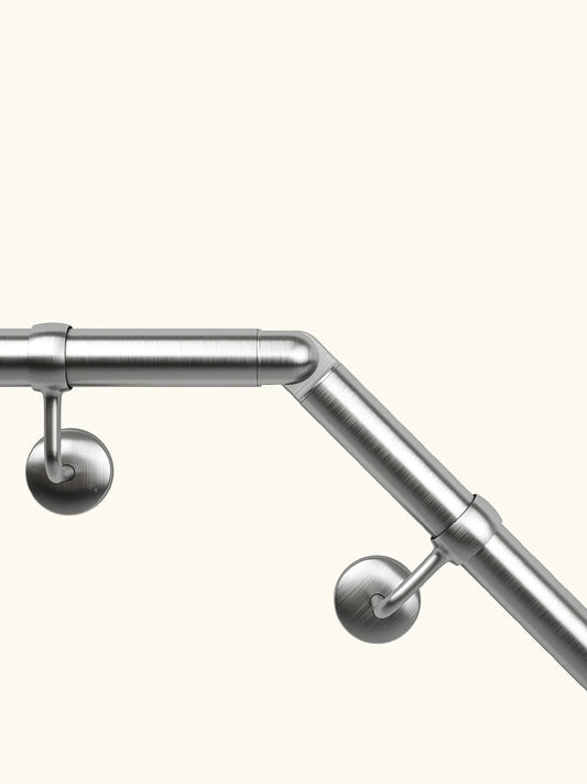 Harbury Brushed Silver Adjustable Elbow