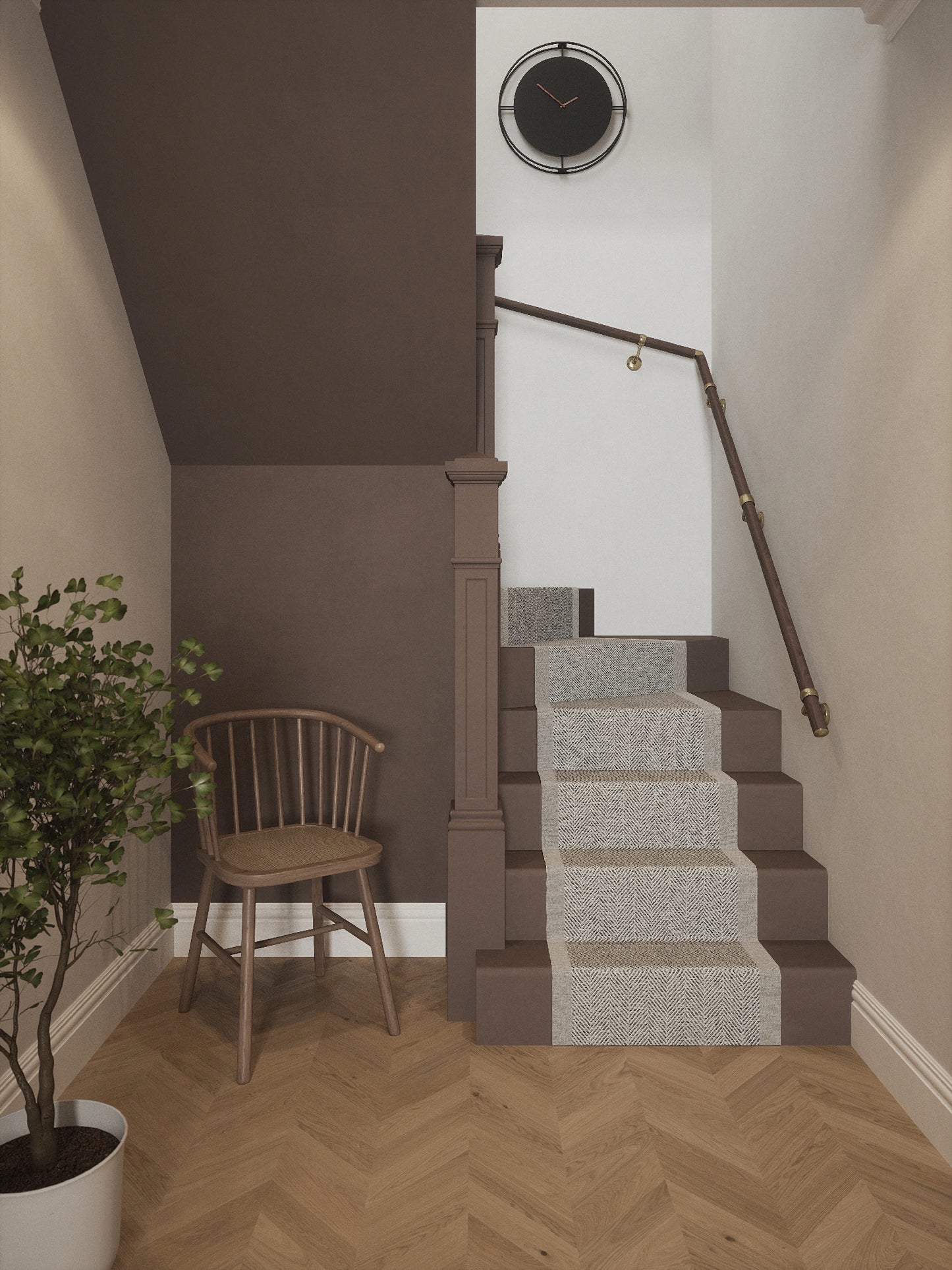 Wroxall Ebony Double Winder Handrail