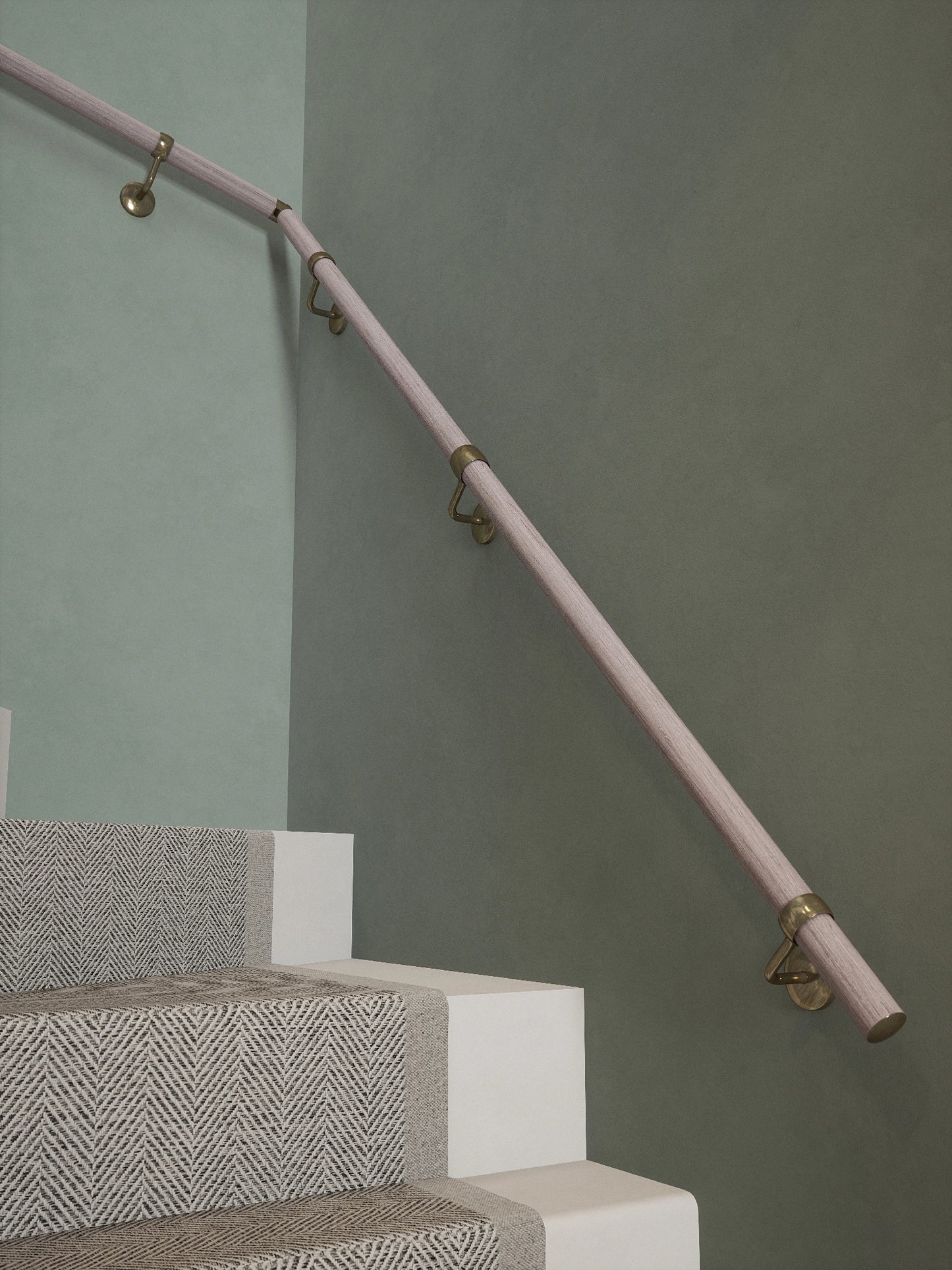 Pattingham Grey Wood Double Winder Handrail
