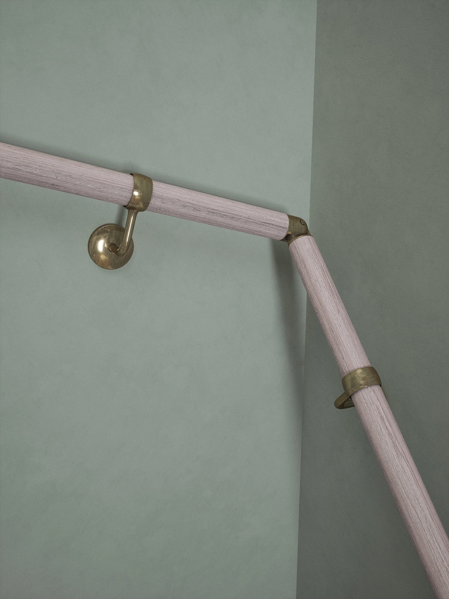 Pattingham Grey Wood Double Winder Handrail