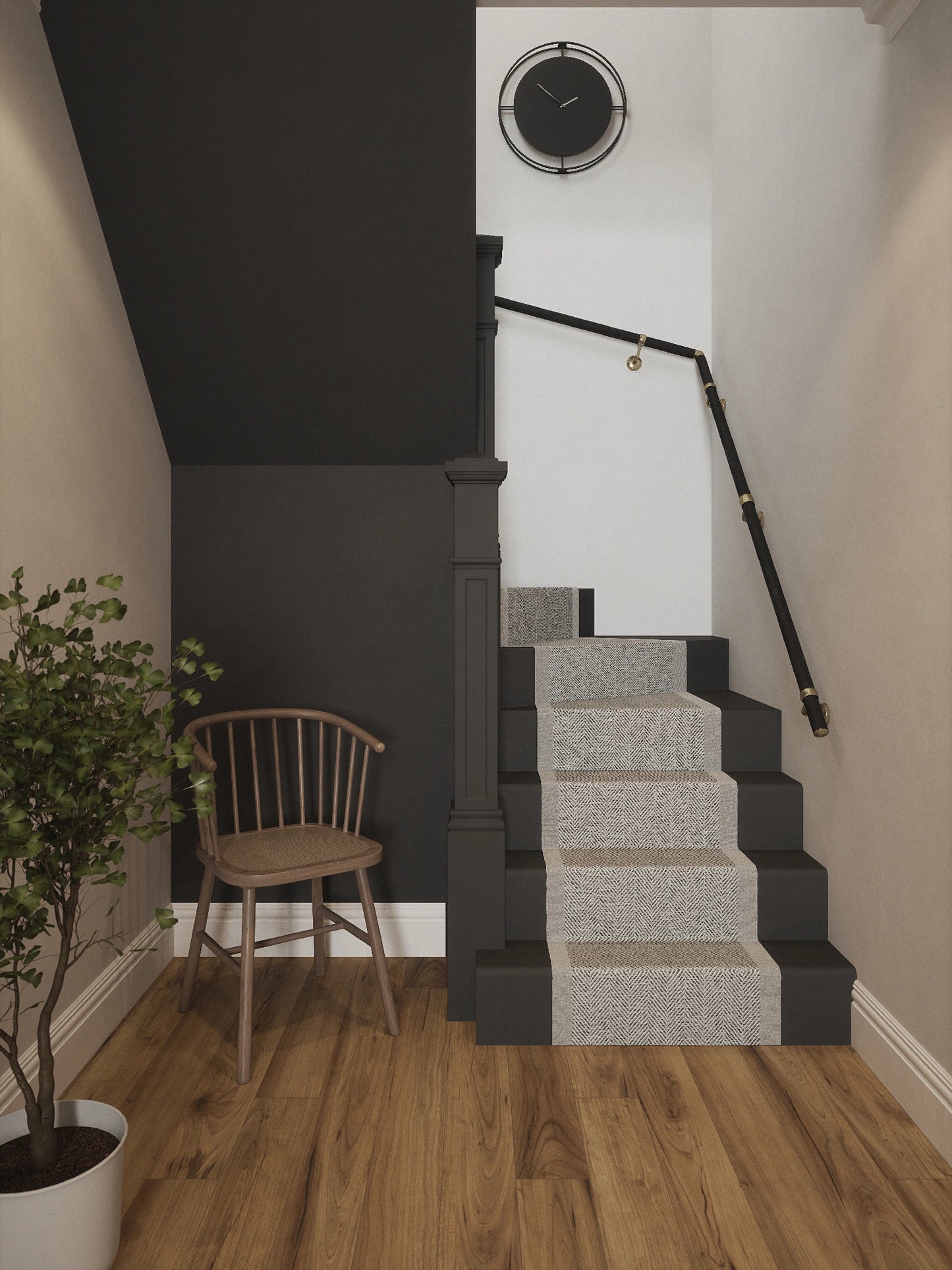 Blakedown Midnight Wood Double Winder Handrail