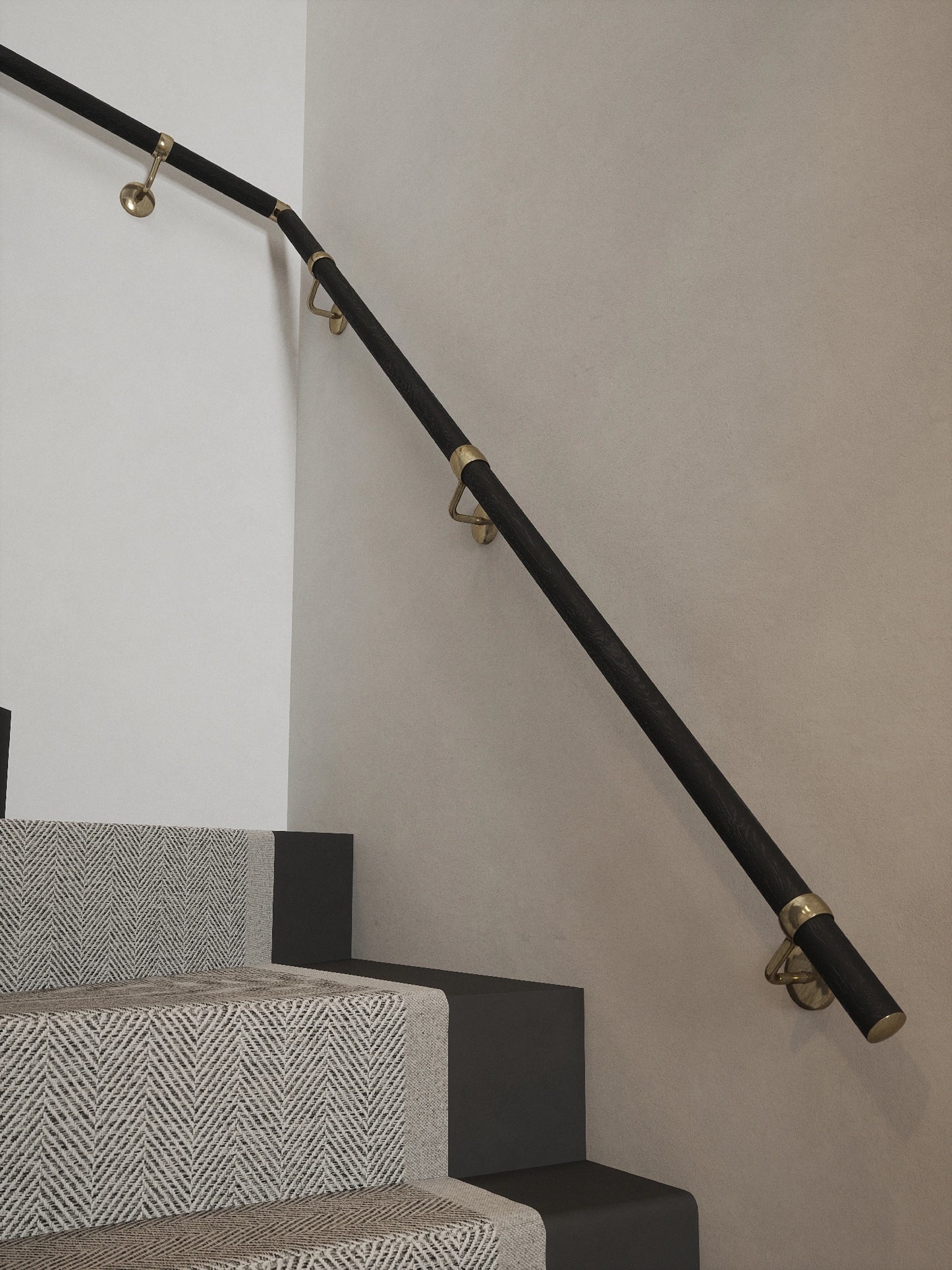 Blakedown Midnight Wood Double Winder Handrail