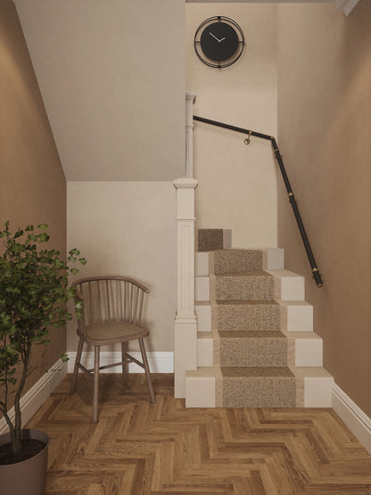 Burcot Espresso Leather Double Winder Handrail