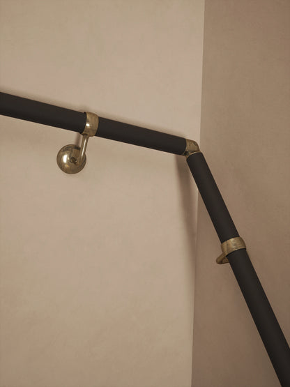 Burcot Espresso Leather Double Winder Handrail