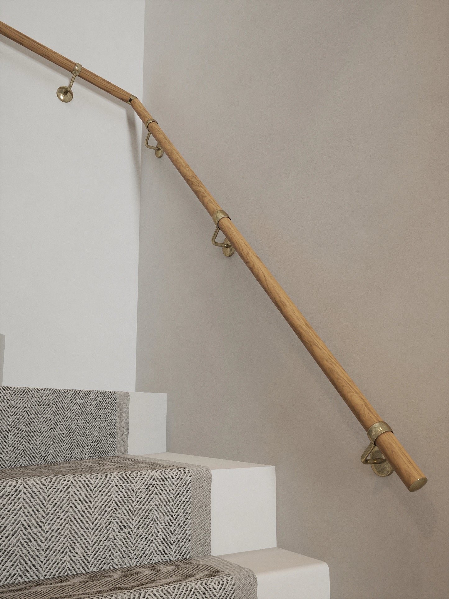 Packwood Light Oak Double Winder Handrail