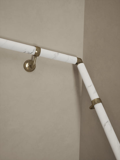 Montford Soft White Marble Double Winder Handrail