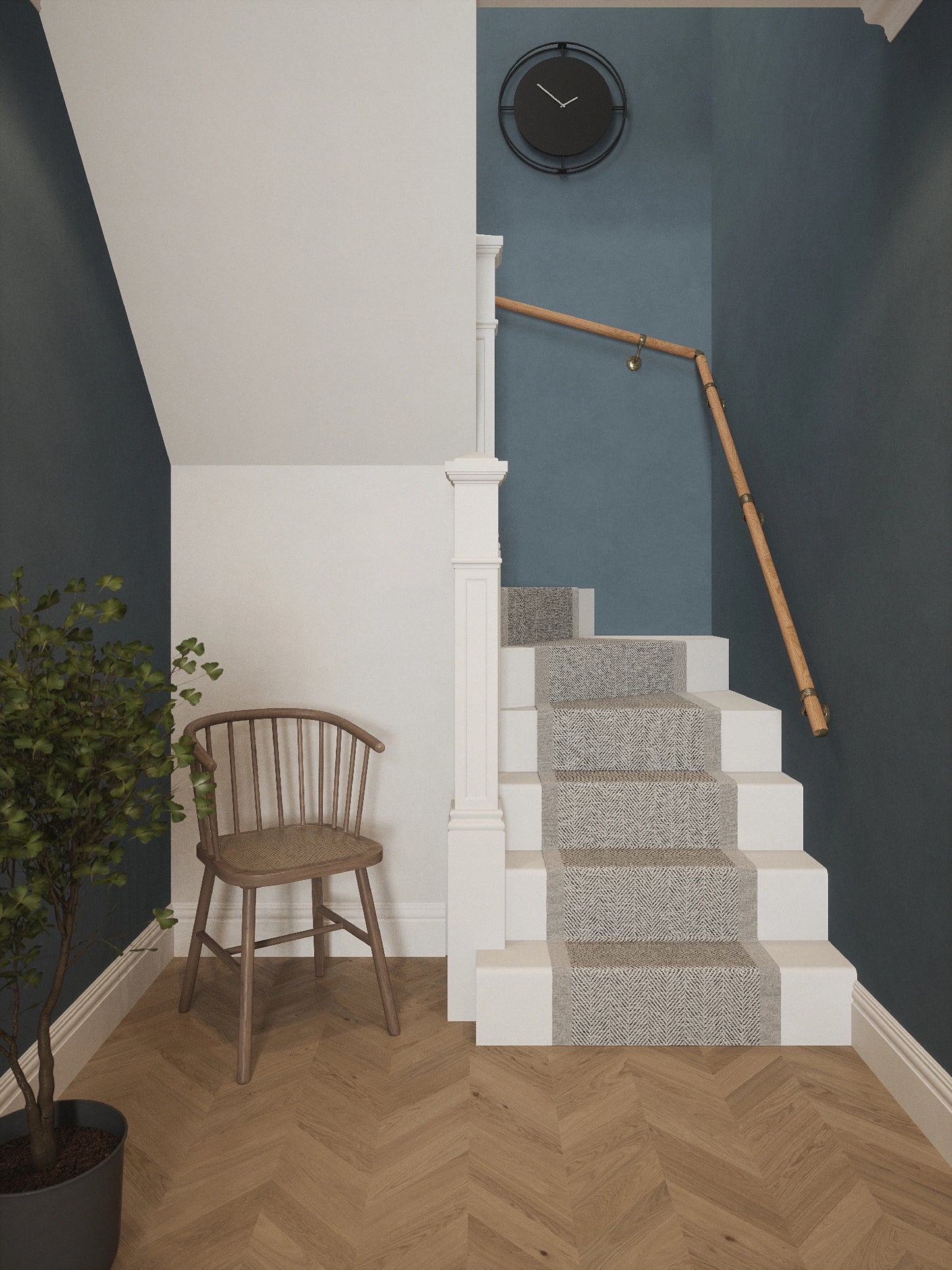 Stoneleigh Red Oak Double Winder Handrail