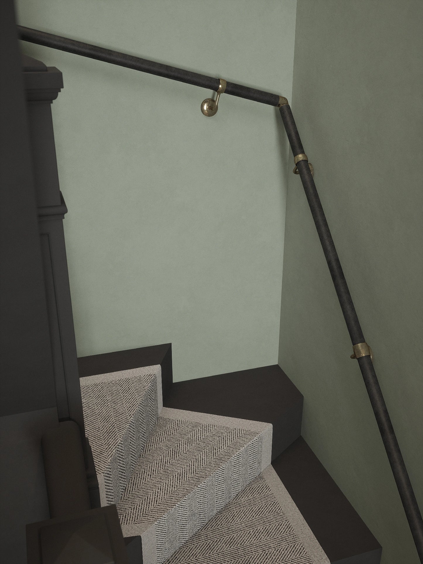 Enville Charcoal Double Winder Handrail