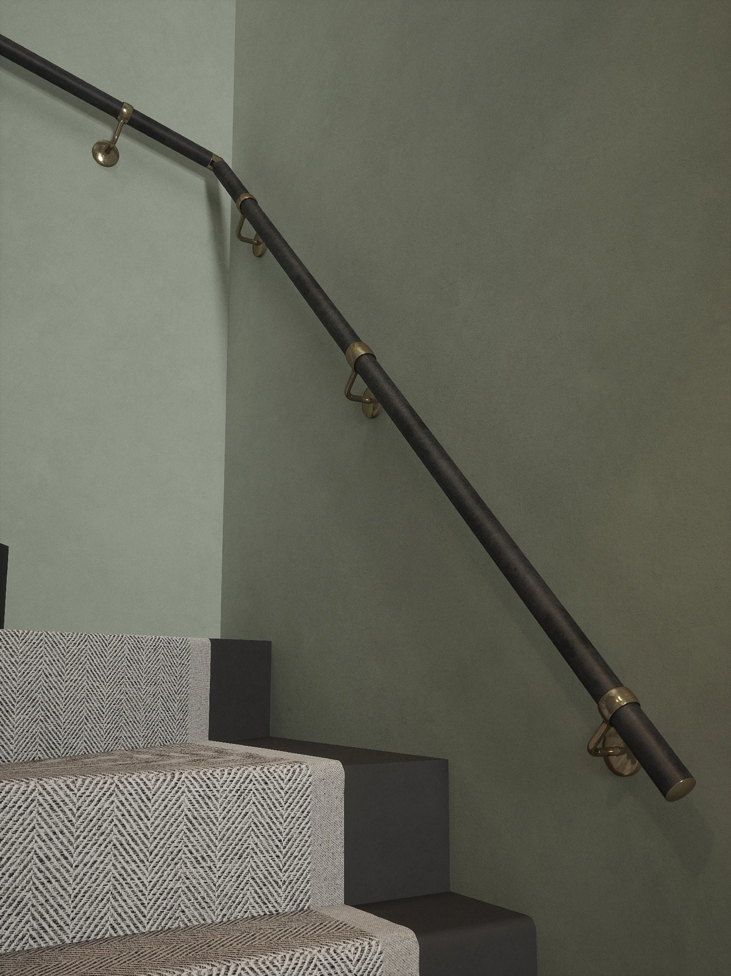 Enville Charcoal Double Winder Handrail