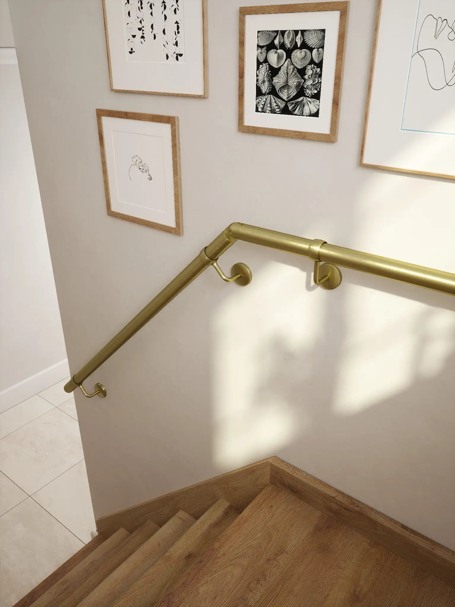 Ashorne Satin brass half landing