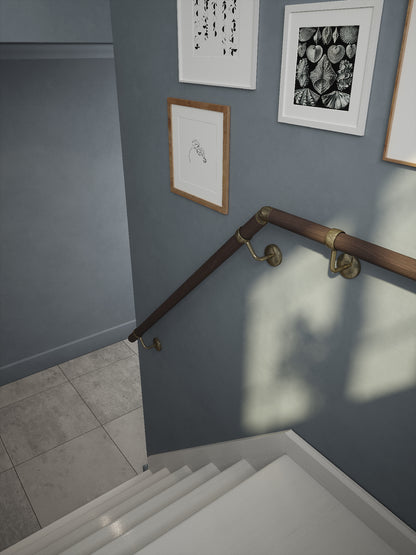 Wroxall Ebony Half Turn Handrail