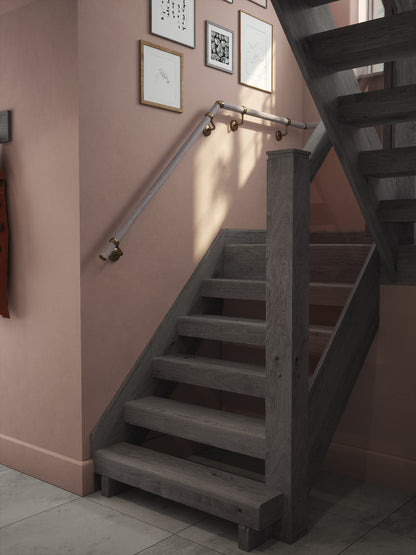 Pattingham Grey Wood Half Turn Handrail