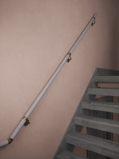 Pattingham Grey Wood Half Turn Handrail