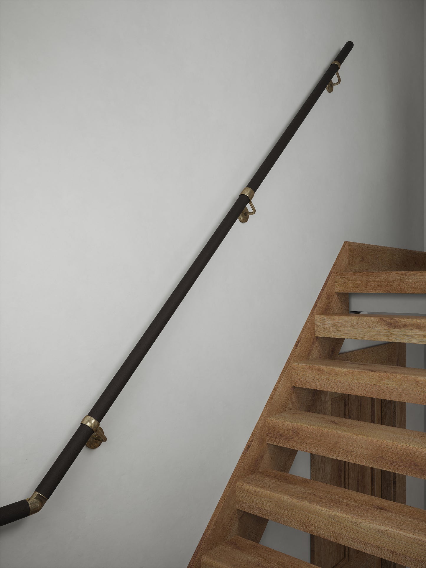 Burcot Espresso Leather Half Turn Handrail