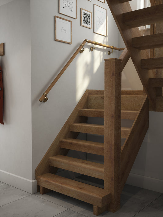 Packwood Light Oak Half-Turn Handrail