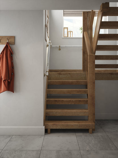 Montford Soft White Marble Half Turn Handrail