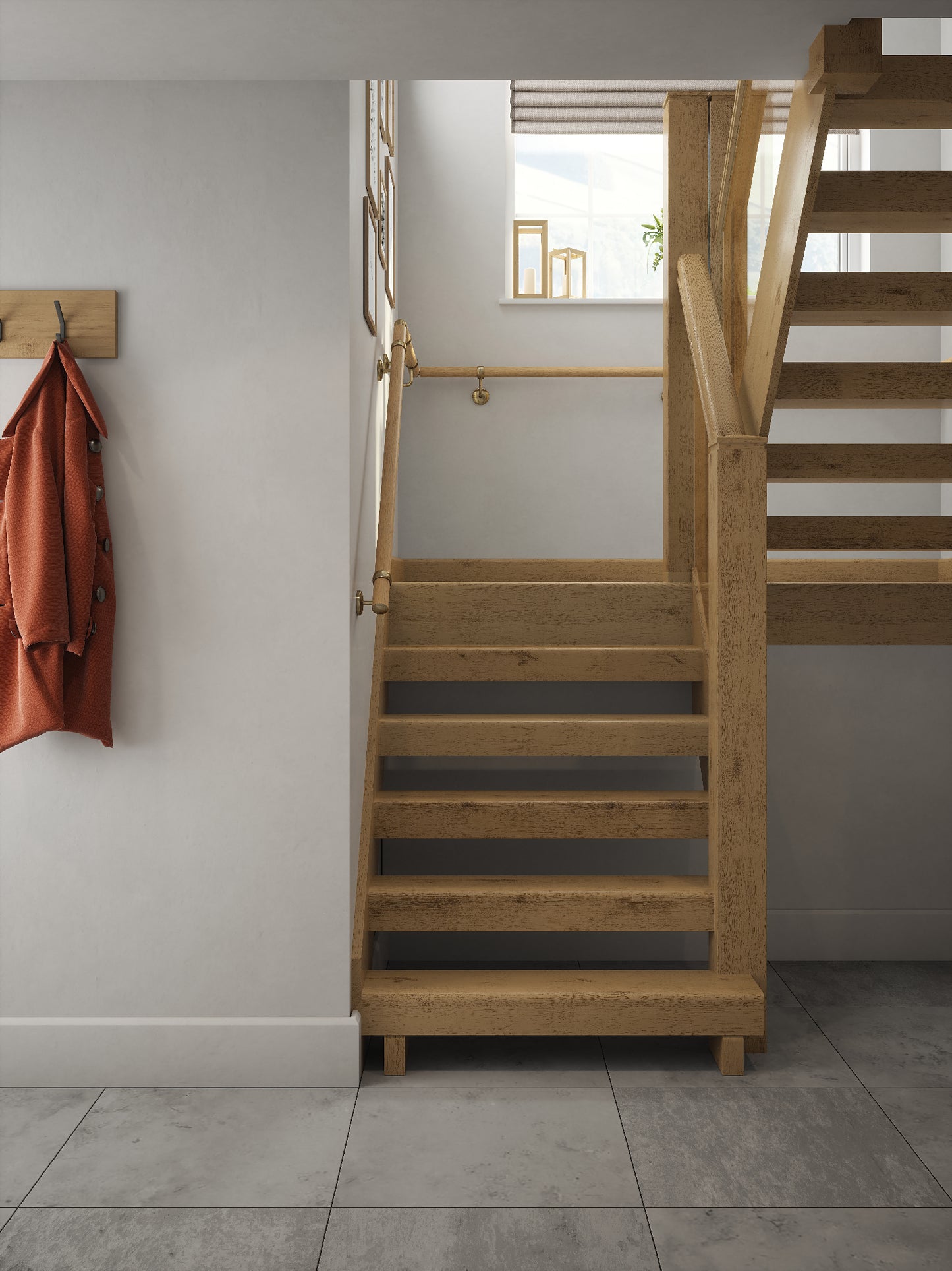 Arden Natural Pine Half Turn Handrail