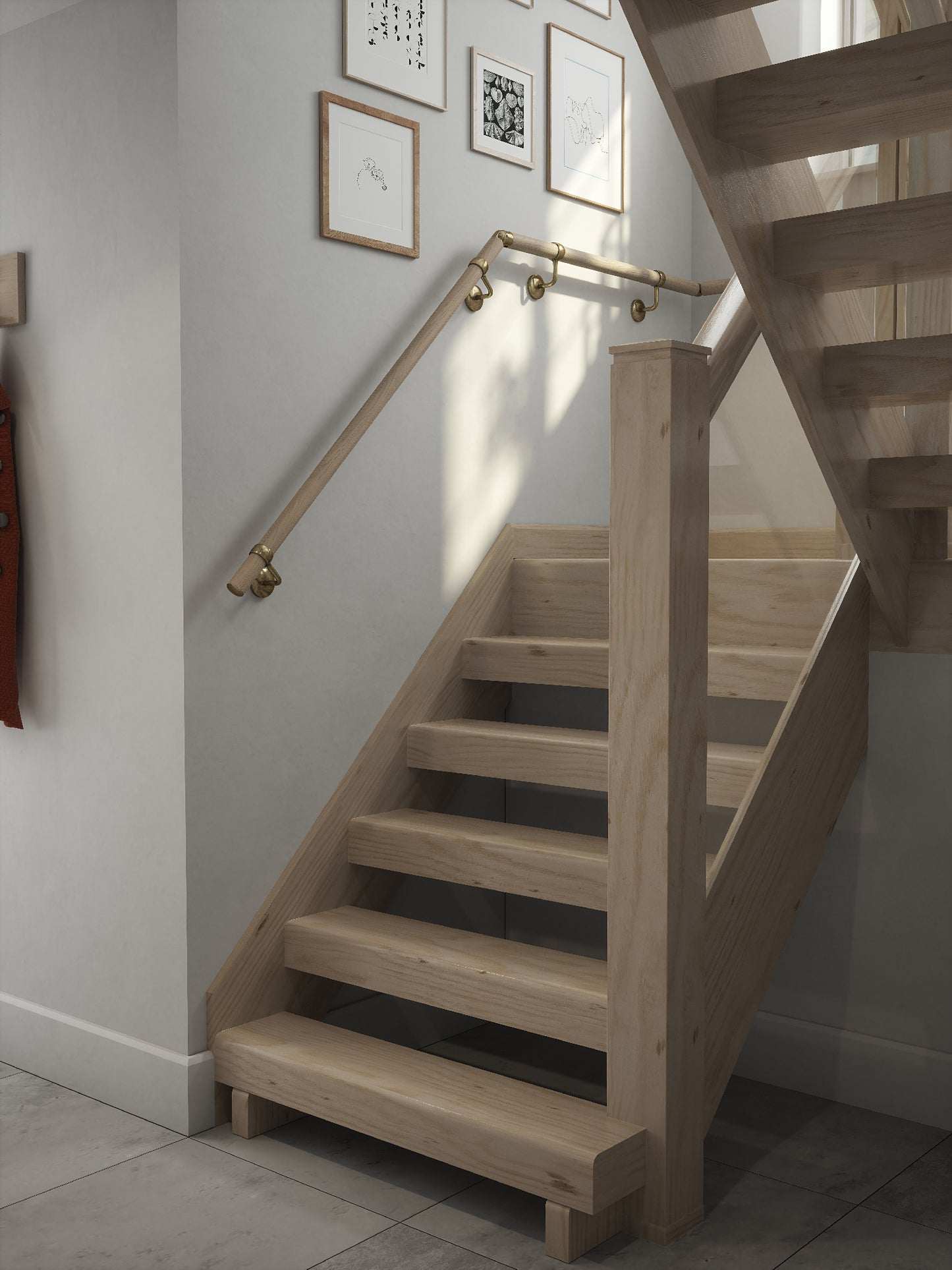 Ryton Teak Half Turn Handrail