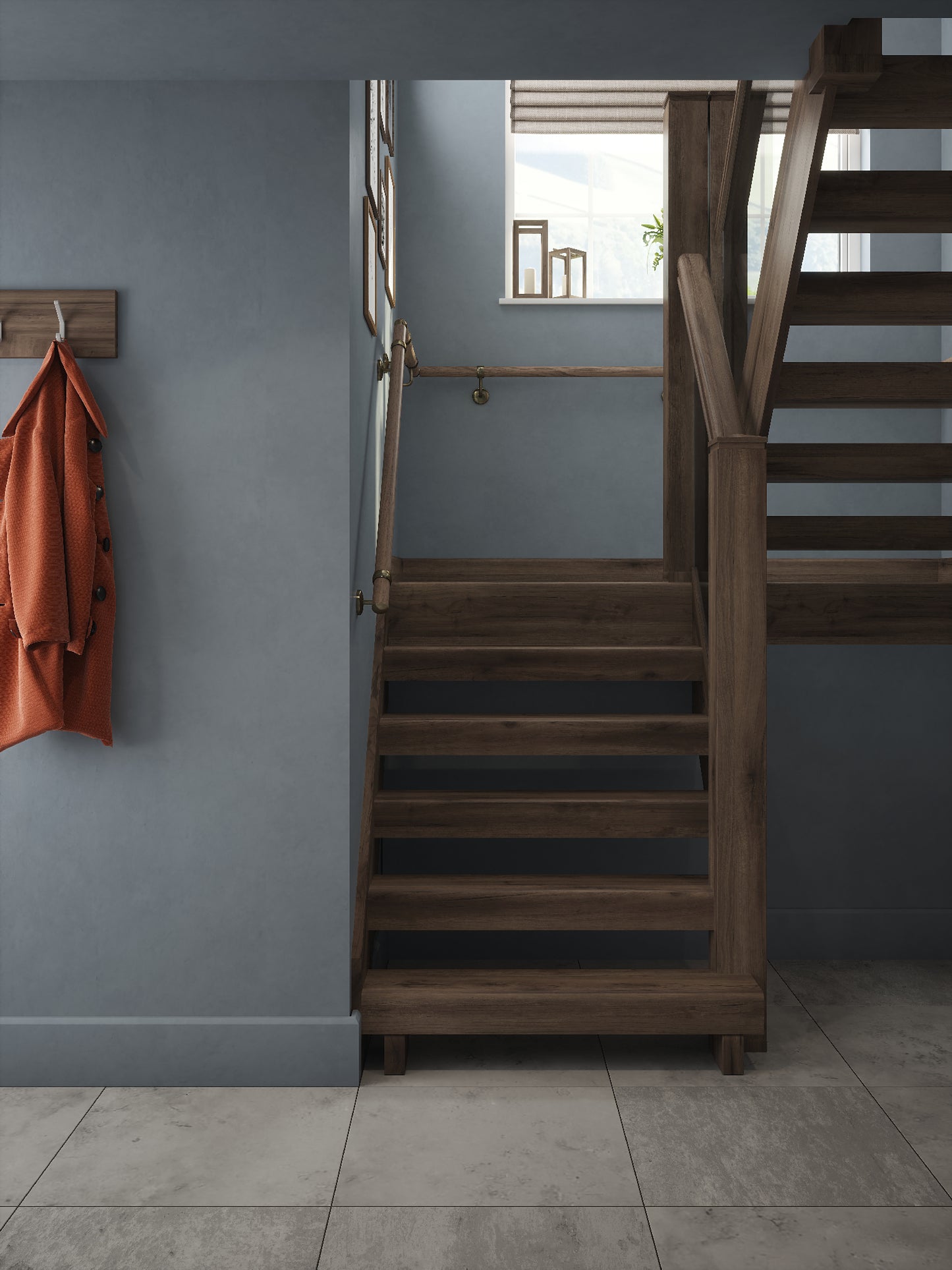Oversley Walnut Half Turn Handrail