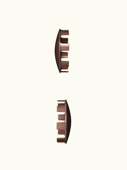 Sambourne antique copper end caps side view