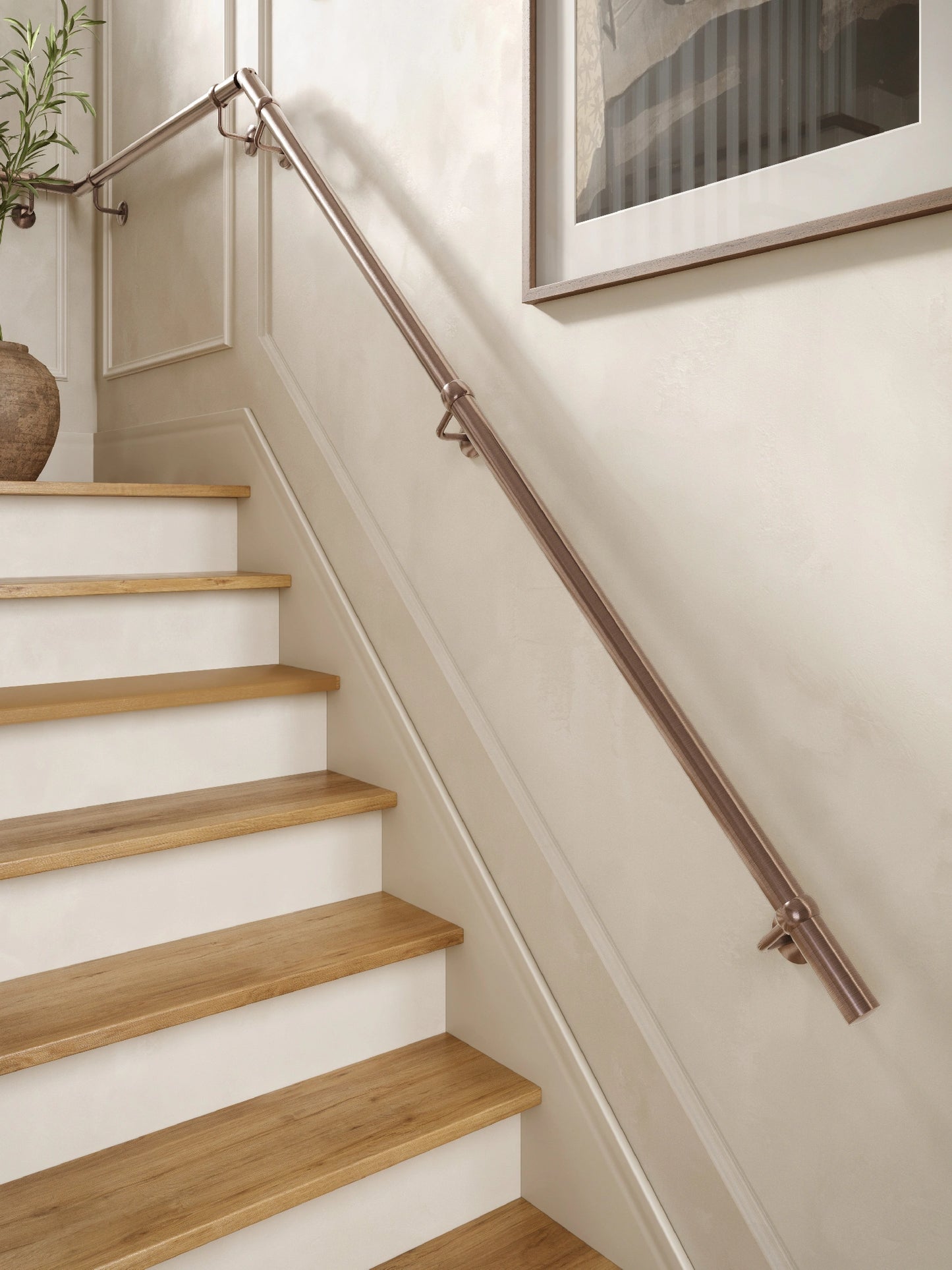 Sambourne Antique Copper Quarter Landing Handrail