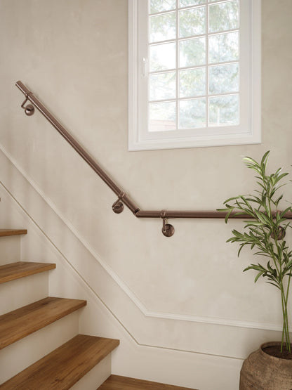Sambourne Antique Copper Quarter Landing Handrail