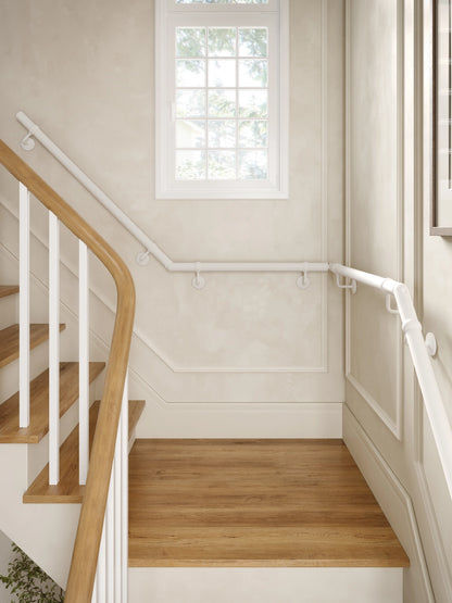 Edstone Matt White Quarter Landing Handrail