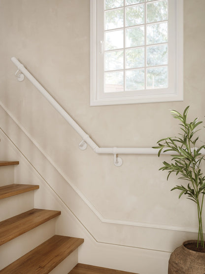 Edstone Matt White Quarter Landing Handrail