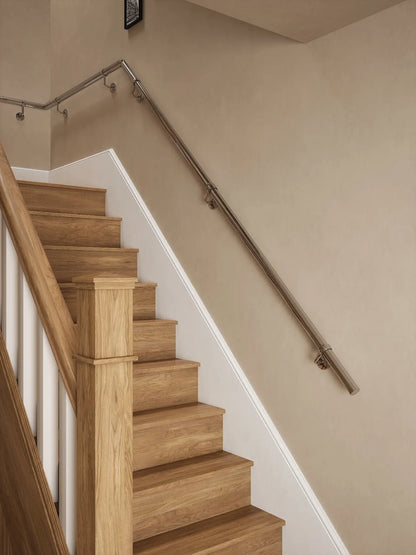 Radway Chrome quarter landing handrail system 