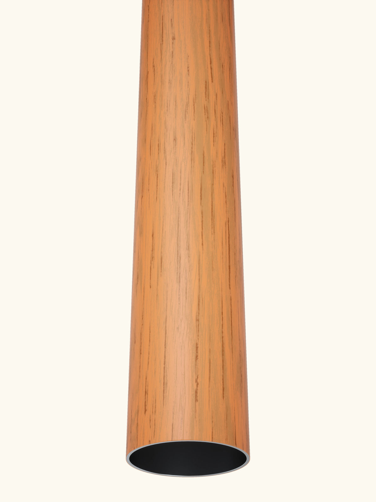 Stoneleigh Red Oak handrail pole showing the tube end