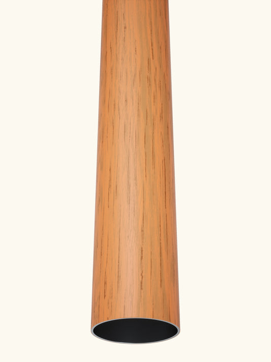 Stoneleigh Red Oak handrail pole showing the tube end