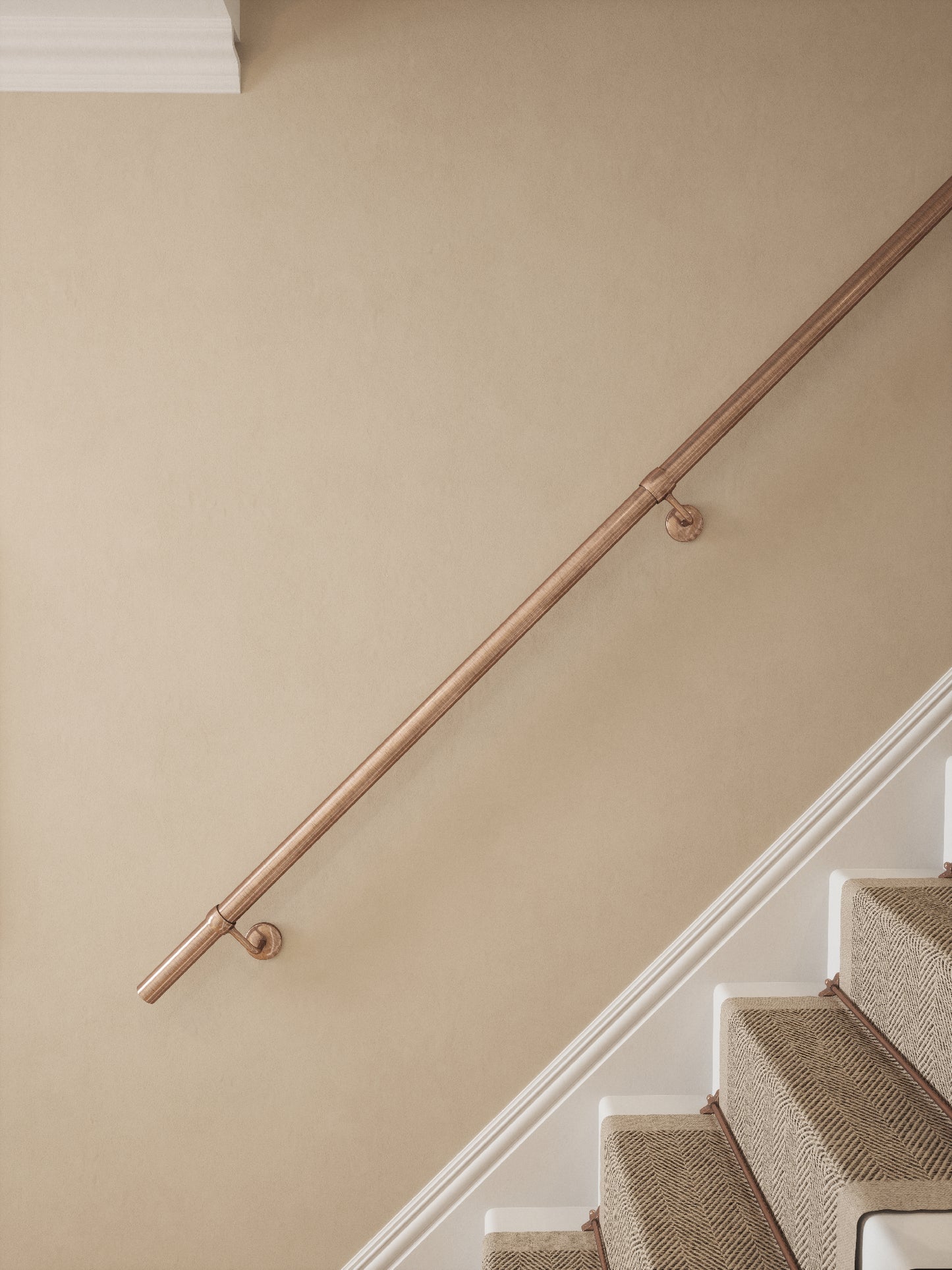 Sambourne Antique Copper Straight Flight Handrail