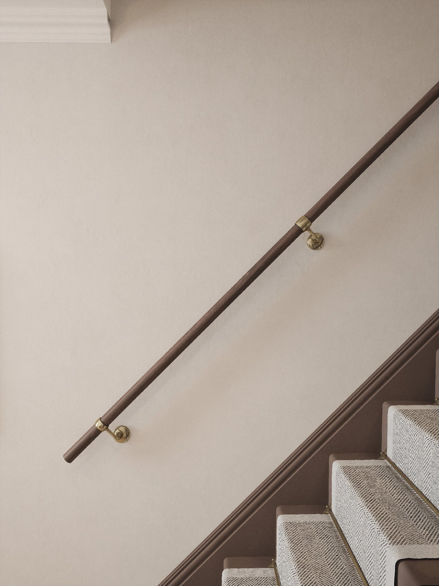 Wroxall Ebony Straight Flight Handrail