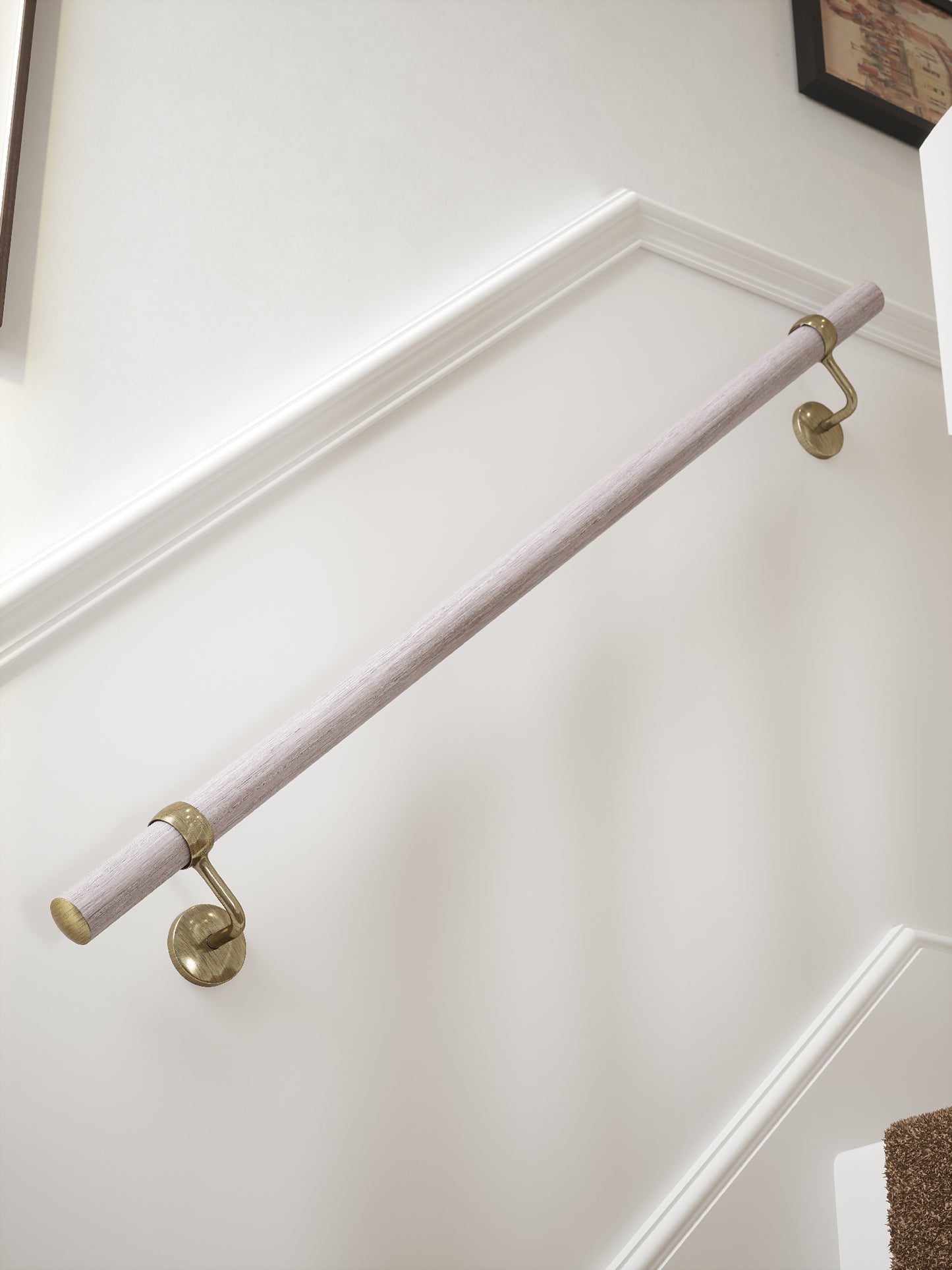 Wappenbury Grey Straight Flight Handrail