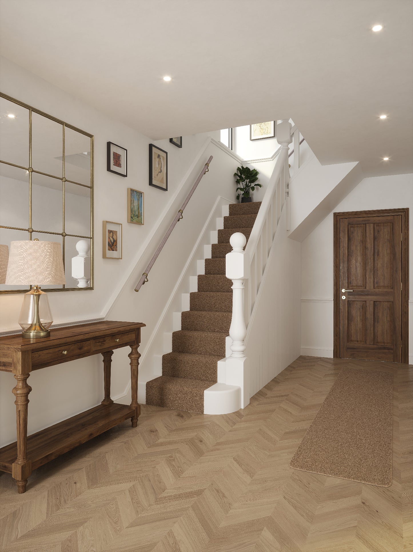 Wappenbury Grey Straight Flight Handrail