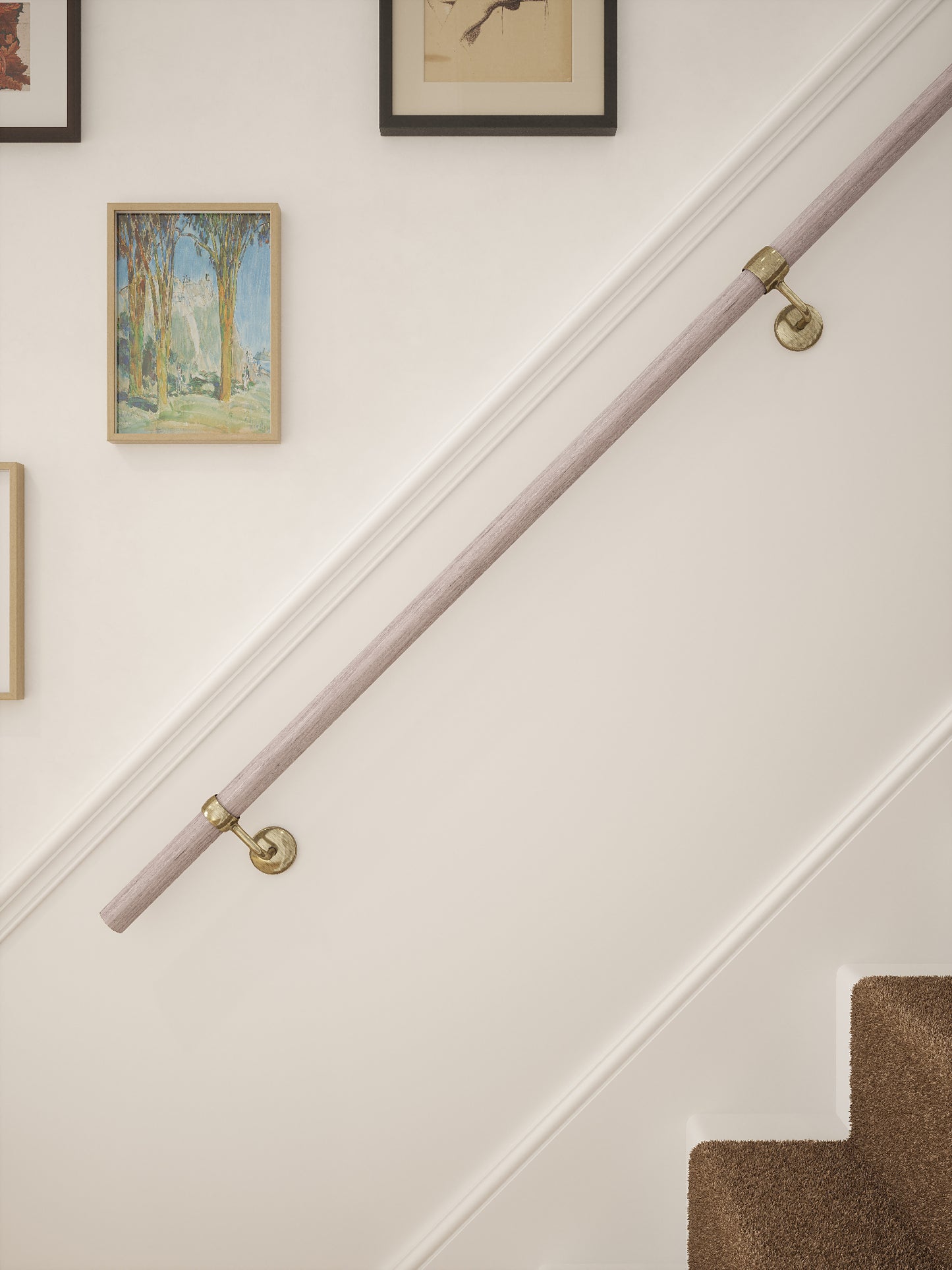 Wappenbury Grey Straight Flight Handrail