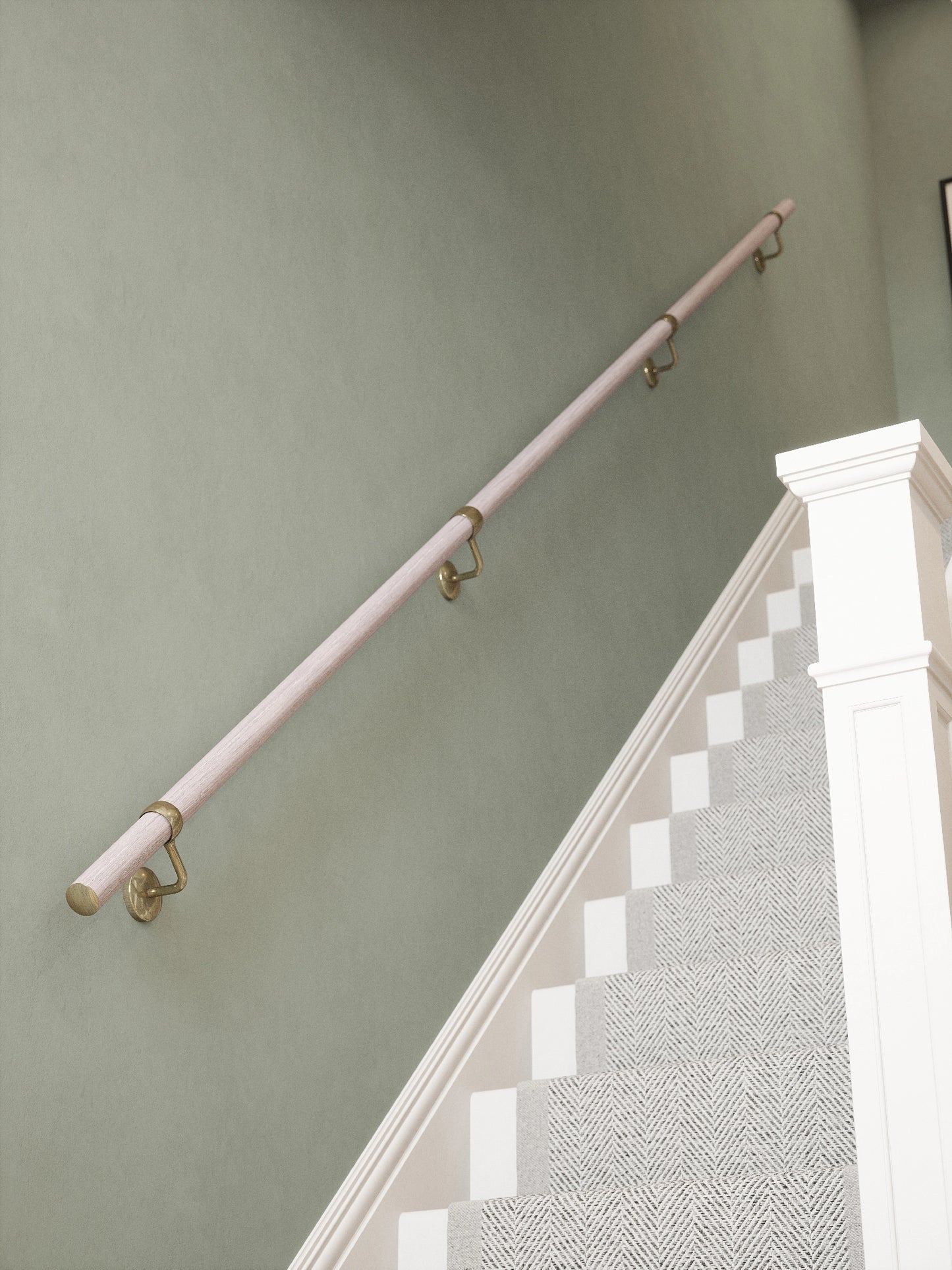 Wappenbury Grey Straight Flight Handrail