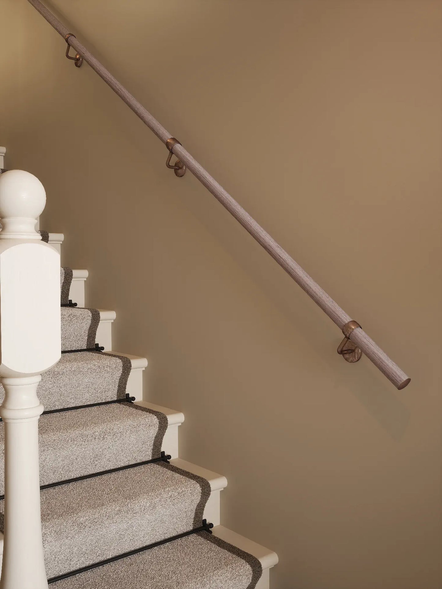 Pattingham Grey Wood Straight Flight Handrail