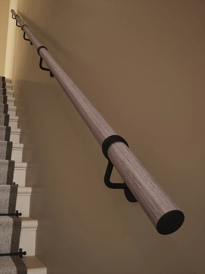 Pattingham Grey Wood Straight Flight Handrail