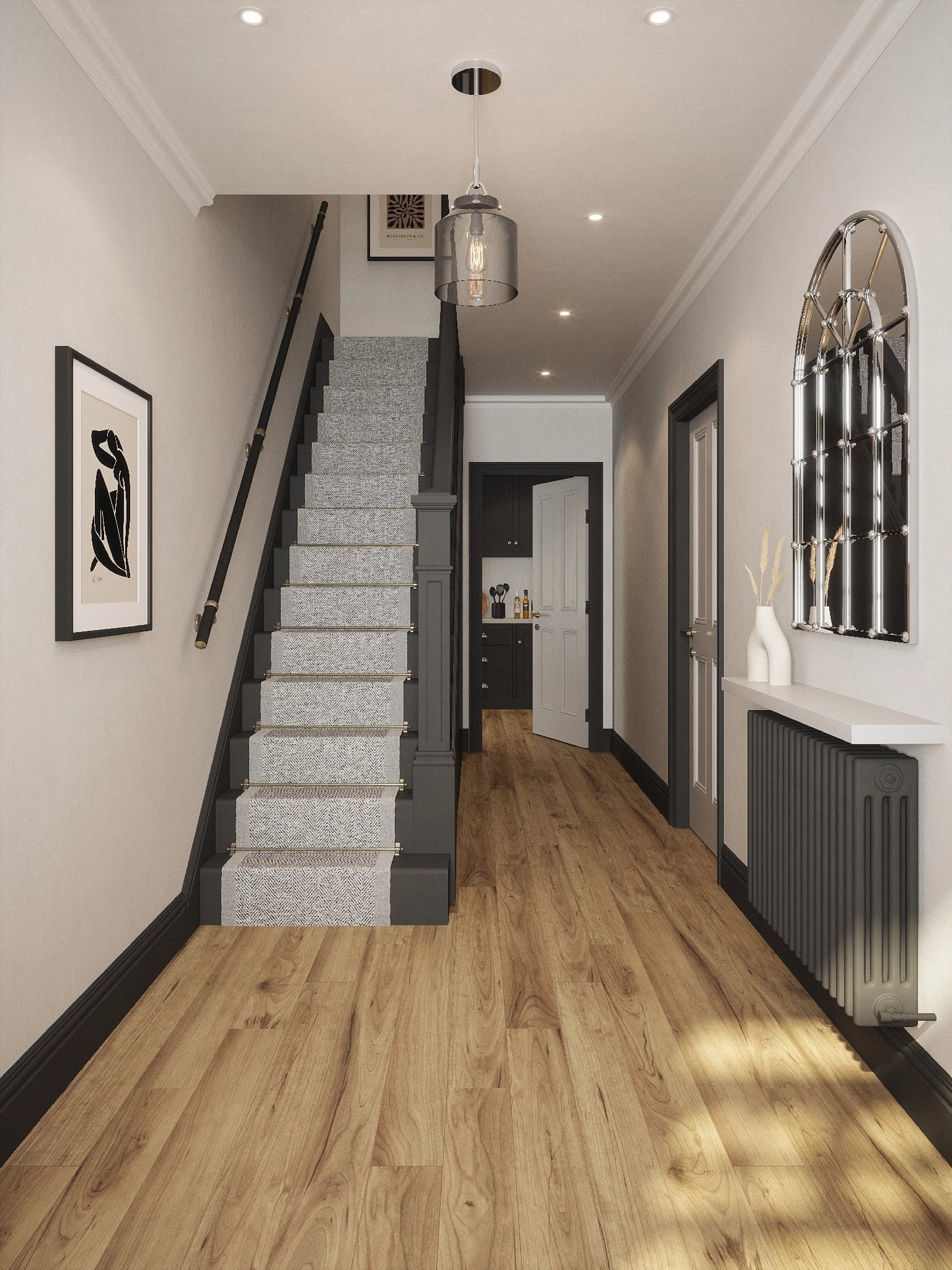 Blakedown Midnight Wood Straight Flight Handrail